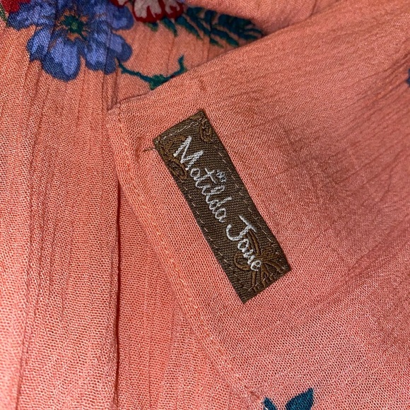 Matilda Jane “Let’s Go Out” Peach Floral Dress for Women Size Small - Picture 5 of 6